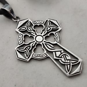 Sterling Silver Celtic Cross Pendant Necklace